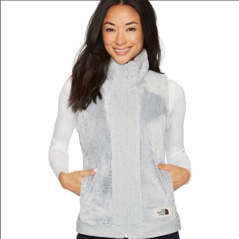 North Face Furry Fleece Vest - Vintage White